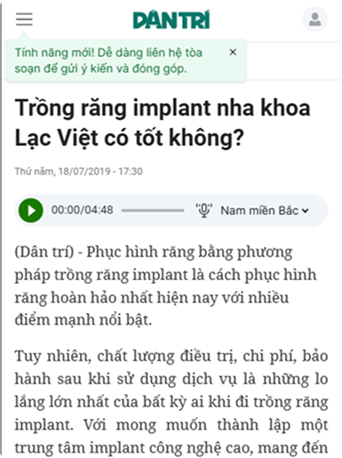 Nha khoa Lạc Việt Intech - Trung tâm trồng răng implant và chỉnh nha chuyên sâu
