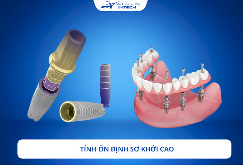 Trụ Implant MIS C1 được thiết kế với ren kép, giúp tăng cường BIC