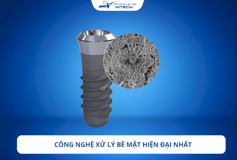 Trụ Implant Straumann của Thụy Sĩ sử dụng hai công nghệ xử lý bề mặt tiên tiến nhất hiện nay, SLA và SLActive