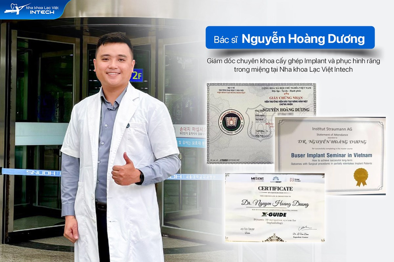 Bác sĩ Nguyễn Hoàng Dương hiện đang công tác tại Nha khoa Lạc Việt Intech, là người đã thực hiện thành công hàng ngàn ca cấy ghép Implant phức tạp