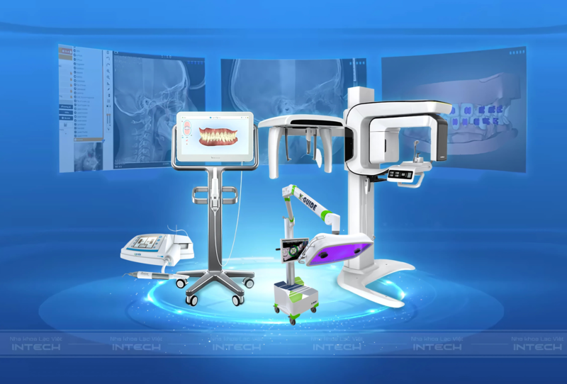 Nha khoa Lạc Việt Intech cơ sở Hải Phòng sở hữu nhiều máy móc công nghệ hiện đại đảm bảo chất lượng trồng răng cho khách hàng