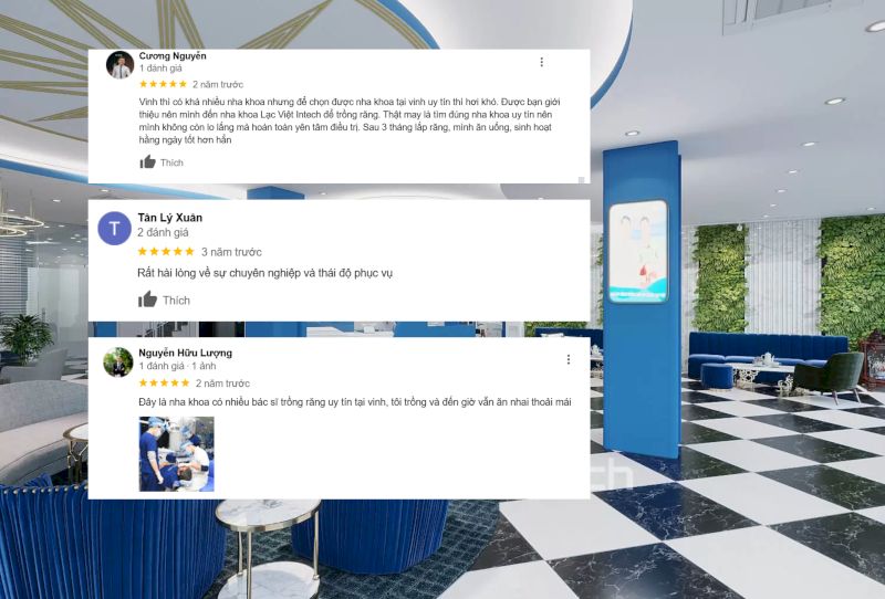 Nha khoa Lạc Việt Intech cơ sở Vinh, Nghệ An nhận được nhiều phản hồi tích cực từ khách hàng